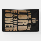 Christelijk geloof: Naam van de Heer een sterke to Spandoek (Horizontaal)