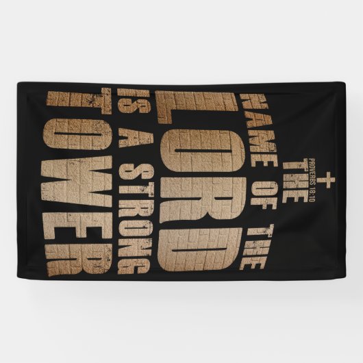 Christelijk geloof: Naam van de Heer een sterke to Spandoek (Horizontaal)
