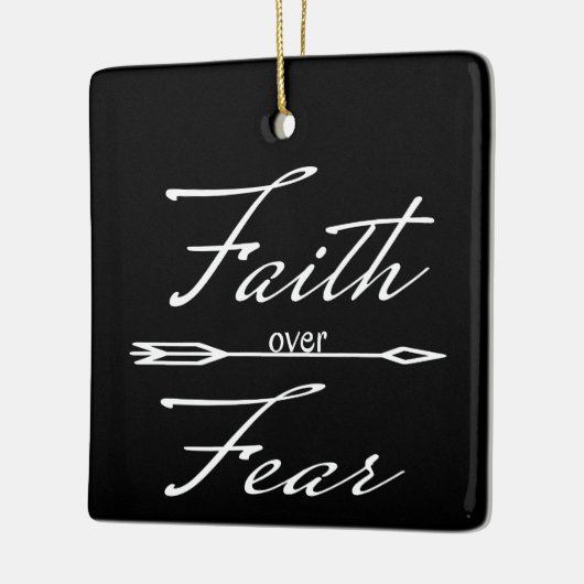 Christelijk geloof over angst keramisch ornament (Links)