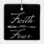 Christelijk geloof over angst keramisch ornament (Achterkant)