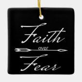 Christelijk geloof over angst keramisch ornament (Voorkant)