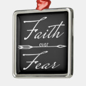 Christelijk geloof over angst metalen ornament (Links)