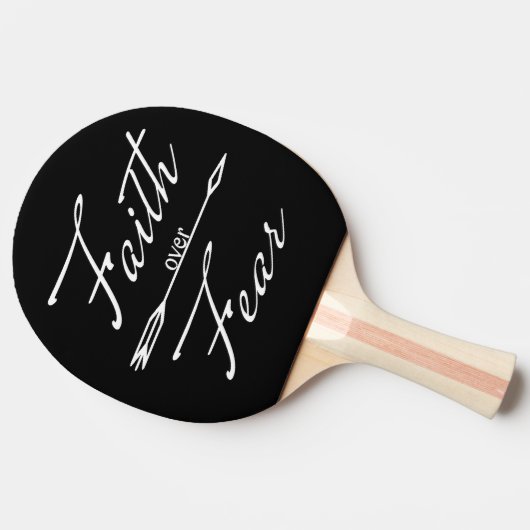 Christelijk geloof over angst tafeltennisbatje (Zijkant)