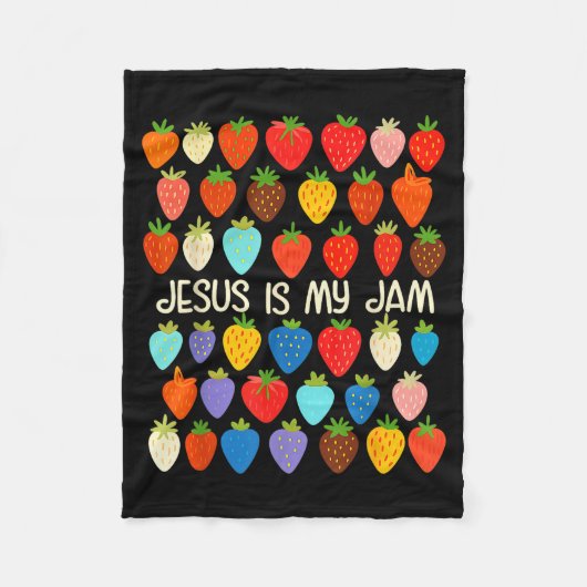 Christelijk Geloof Religieuze Aardbei Jezus Dat Is Fleece Deken (Voorkant)