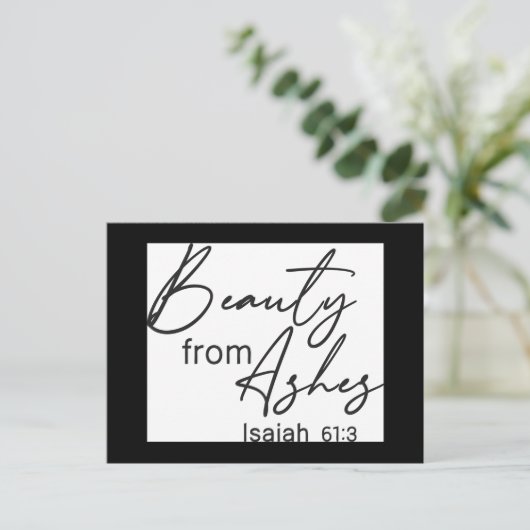 Christelijk geloof | Schoonheid van Ashes Briefkaart (Staand voorkant)