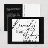 Christelijk geloof | Schoonheid van Ashes Briefkaart (Voorkant / Achterkant)
