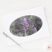 Christelijk Geloof Schriftuur Ovaal Lavendel Stick Ovale Sticker (Envelop)
