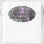 Christelijk Geloof Schriftuur Ovaal Lavendel Stick Ovale Sticker (Tas)