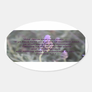 Christelijk Geloof Schriftuur Ovaal Lavendel Stick Ovale Sticker