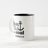 Christelijk geloof tweekleurige koffiemok (Voorkant links)