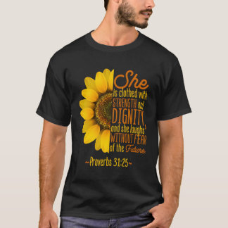 Christelijk geloof - Zonnebloem Schrift van de lie T-shirt