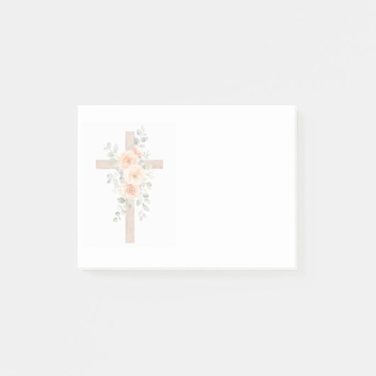 Christelijk geloofovergangs met oranje bloemen not post-it® notes (Voorkant)