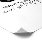 Christelijk geloofscitaat Geef het aan Gods Bijbel Poster (Hoek)