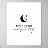 Christelijk geloofscitaat Geef het aan Gods Bijbel Poster (Voorkant)