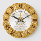 Christelijk gepersonaliseerd Golden Jubileum Gifts Grote Klok (Voorkant)