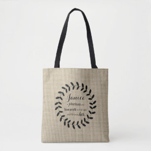 Christelijk gepersonaliseerd Jesaja Schrift gebed Tote Bag