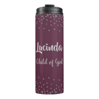 Christelijk Gepersonaliseerd Kind van God Faux Dia Thermosbeker