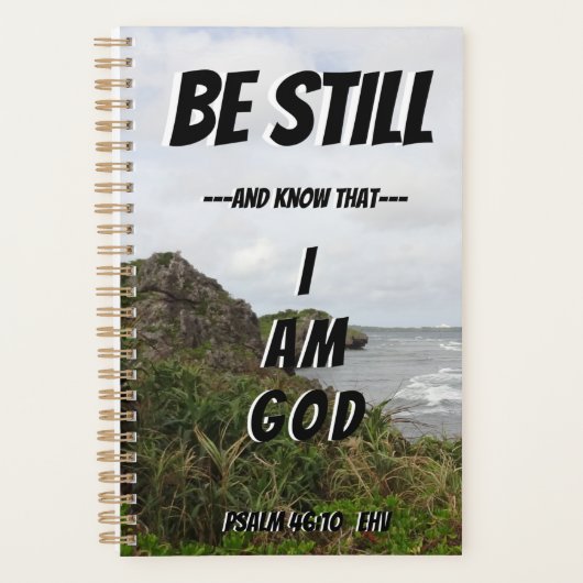 Christelijk geruststellend bijbelvers uit psalmen planner (Voorkant)