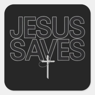 Christelijk Geschenk Jezus Geloof Bijbelvers Vierkante Sticker