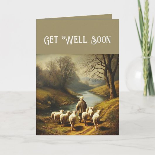 Christelijk Get Well Soon Heer is mijn Herder Feestdagen Kaart (Voorkant)