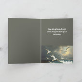 Christelijk Get Well Soon Seagulls Zee Ocean Shore Feestdagen Kaart (Binnen)