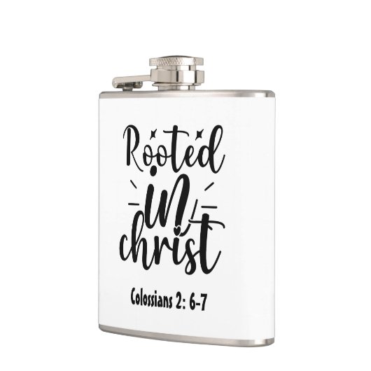 Christelijk geworteld in Faith Verse Hip Flask | C Heupfles (Links)
