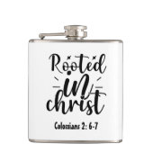 Christelijk geworteld in Faith Verse Hip Flask | C Heupfles (Voorkant)