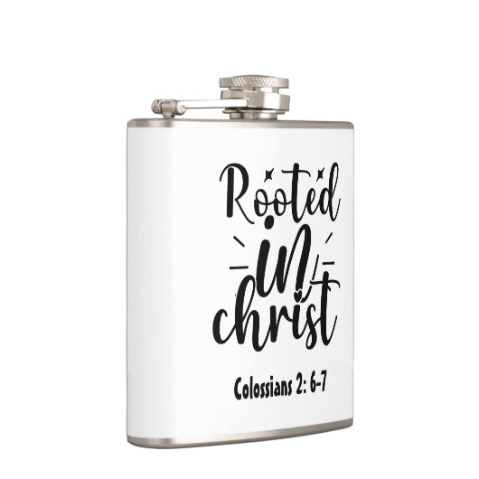 Christelijk geworteld in Faith Verse Hip Flask | C Heupfles (Rechts)