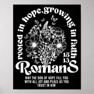Christelijk geworteld in hoop groeiend in geloof r poster