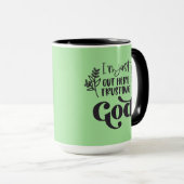 Christelijk Gezegde l Vertrouwen op God l Koffie Mok (Voorkant rechts)