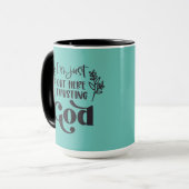 Christelijk Gezegde l Vertrouwen op God l Koffie Mok (Voorkant links)
