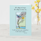 Christelijk Gezegde Vaarwel einde leven Religieuze Kaart (Gele Bloem)