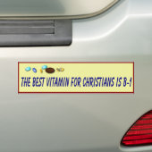 Christelijk gezondheidsadvies bumpersticker (Op auto)