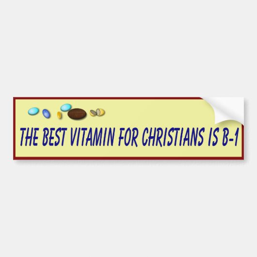 Christelijk gezondheidsadvies bumpersticker (Voorkant)