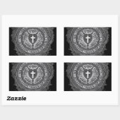 Christelijk Gift Luther Roos J-roos-zwarte achterg Rechthoekige Sticker (Vel)