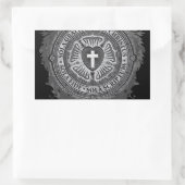 Christelijk Gift Luther Roos J-roos-zwarte achterg Rechthoekige Sticker (Tas)