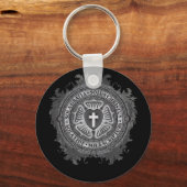 Christelijk Gift Luther Roos J-roos-zwarte achterg Sleutelhanger (Voorkant)