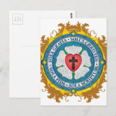 Christelijk Gift Luther Roos Jesus Cross God Angel Briefkaart (Voorkant / Achterkant)