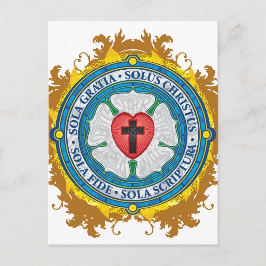 Christelijk Gift Luther Roos Jesus Cross God Angel Briefkaart (Voorkant)