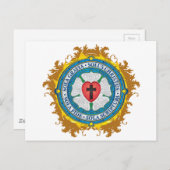 Christelijk Gift Luther Roos Jesus Cross God Angel Briefkaart (Voorkant / Achterkant)