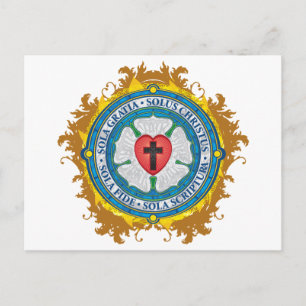 Christelijk Gift Luther Roos Jesus Cross God Angel Briefkaart