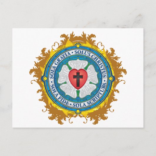 Christelijk Gift Luther Roos Jesus Cross God Angel Briefkaart (Voorkant)