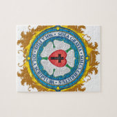 Christelijk Gift Luther Roos Jesus Cross God Angel Legpuzzel (Horizontaal)