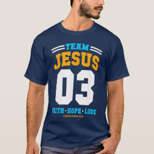 Christelijk Gifteam Jezus 03 Geloof Hoop Liefde vr T-shirt