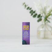 Christelijk GOD IS KUNDIG Efeziërs 3:20 Mini Bladw Contactkaartje (Staand voorkant)