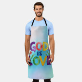 Christelijk God is Love Kleurrijke Daisy Flowers Q Schort (Gedragen)