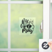 Christelijk godsdienstige prijsopgave stijgt omhoo raamsticker (Huis)