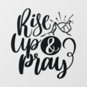 Christelijk godsdienstige prijsopgave stijgt omhoo raamsticker (Vel)