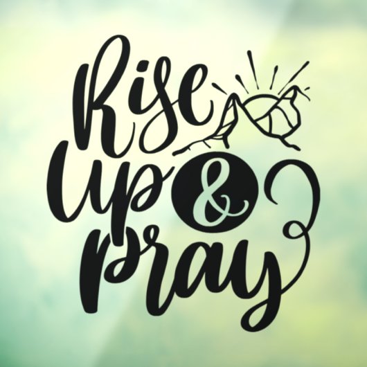 Christelijk godsdienstige prijsopgave stijgt omhoo raamsticker (Vel 3)