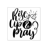 Christelijk godsdienstige prijsopgave stijgt omhoo rubberstempel (Afrduk)